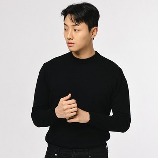 lxt 男士柔軟圓領羊毛針織毛衣