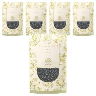 GreenMarket 菓青市集 馥郁黑豆茶 - 台灣產無咖啡因養生茶, 5包, 500g, 1入