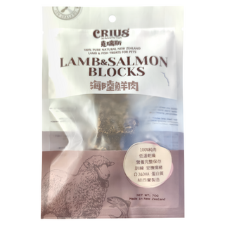 CRIUS 克瑞斯 海陸鮮肉 紐西蘭羊肉+鮭魚 寵物零食, 70g, 1包