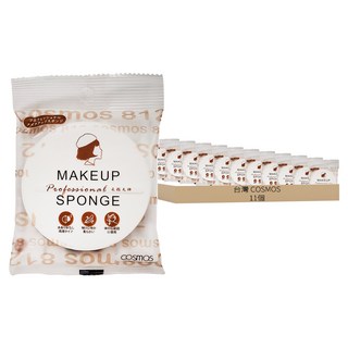 台灣 COSMOS 采粧大師 專業化妝海綿 81.5 x 12mm, No.812, 11個