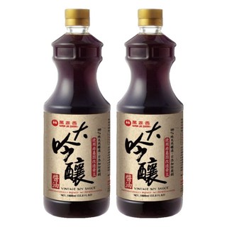 萬家香 大吟釀醬油 100%純天然釀造 不添加防腐劑, 1L, 2瓶