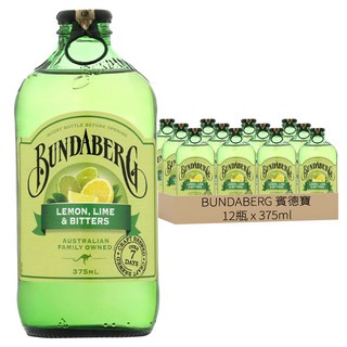BUNDABERG 賓德寶 水果氣泡飲料 青青檸檬風味 375ml, 12瓶
