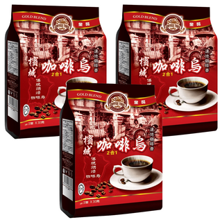 咖啡樹牌檳城濾袋式經典咖啡烏 黑咖啡經典原味, 11g, 20包, 3袋