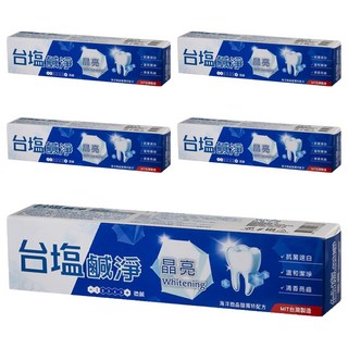 TAIYEN 台塩生技 鹹淨晶亮牙膏 150g, 5條
