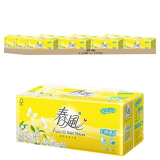 春風 超細柔抽取式衛生紙 2層 110張, 12包, 12袋