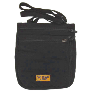 Travel Blue 英國藍旅 超薄頸掛袋, 黑色, 13 x 11cm