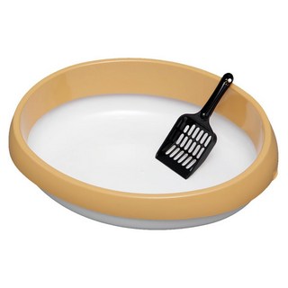 IRIS OHYAMA 愛麗思歐雅瑪 簡易貓便盆, 黑色 + 白色 + 三花色, 1個