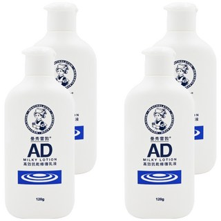 MENTHOLATUM 曼秀雷敦 AD高效抗乾修復乳液，專為乾癢肌設計，深層滋潤保濕，舒緩肌膚，120g, 4瓶
