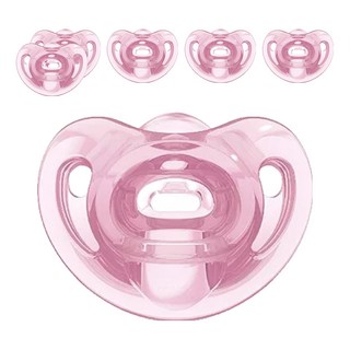 NUK SENSITIVE全矽膠安撫奶嘴 一般型 不含BPA 搭配奶嘴盒可加水微波消毒, 6個月以上, 粉色, 6個