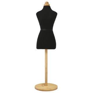 Madame Made Gabon 配飾展示女性迷你人體模型基本款 + 木質日期迷你腳凳支架, 1套, 黑色的
