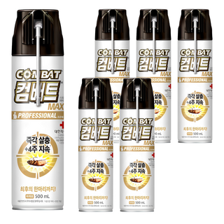 컴배트 프로페셔널 맥스 바퀴용 살충제, 500ml, 6개