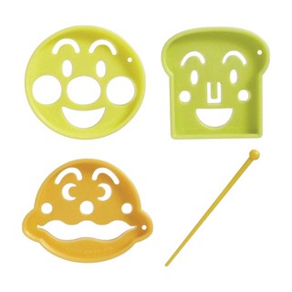 BANDAI ANPANMAN 麵包超人 日本製蔬菜壓模 3入, 顏色隨機, 1組