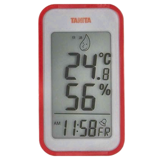 TANITA 塔尼達 溫濕度電子時鐘, LCD螢幕顯示, 3色可選, 橘色