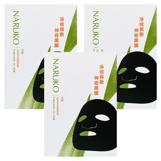 NARUKO 牛爾 台灣公司貨 茶樹神奇痘痘黑面膜, 8片, 3盒