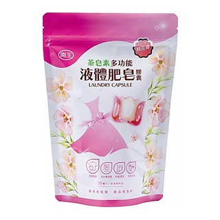 LANOWN 南王 多功能液體肥皂膠囊補充包, 桃花香, 強效去污, 長效抑菌, 防蟎效果, 35顆, 1袋