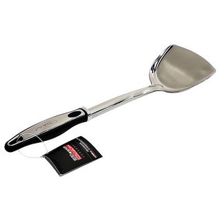 潔豹 白金漢煎匙 SUS304不鏽鋼本體 PP聚丙烯柄 耐熱130°C, 銀色, 1支