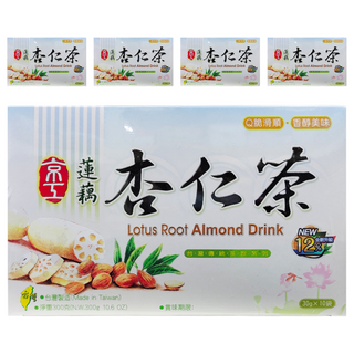 京工 蓮藕杏仁茶 減糖, 30g, 10包, 5盒