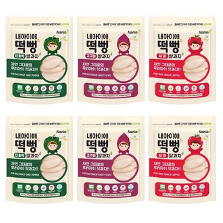 Naeiae 綜合米餅組 6包, 南瓜口味 + 地瓜口味 + 蘋果口味, 180g, 1組