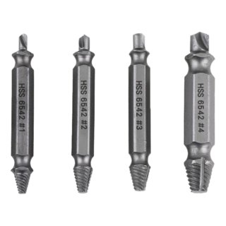功夫 螺絲取出器 雙頭高速鋼 4件組 HSS 6542, 1組