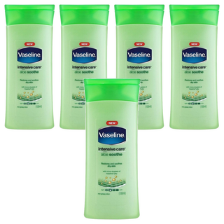 Vaseline 凡士林 蘆薈保濕 24小時滋養乳液, 100ml, 5件