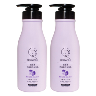 OUR FAMILY 一家人 益生菌抗痘美白沐浴乳 清爽潔淨 柔嫩彈潤 透亮白皙, 2瓶, 500ml