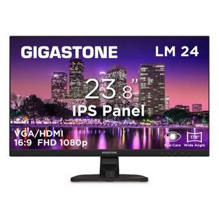 GIGASTONE 立達 LM24 23.8吋 IPS FHD 1080P 極窄邊框螢幕 178°超廣角 零閃屏 低藍光 75Hz, LM-24FF2