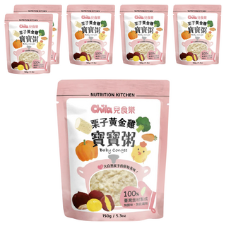 Chila 兒食樂 寶寶粥 150g 台灣食材 無添加 含紅藜麥 五穀根莖蔬果 營養均衡, 6包