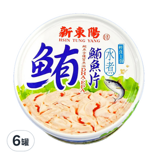 新東陽 水煮鮪魚片, 150g, 6罐