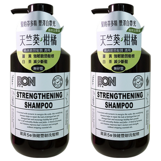 BON 髮妍植 薑黃5a強健豐韌洗髮精 天竺葵柑橘, 550ml, 2瓶