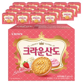 크라운산도 딸기, 161g, 20개
