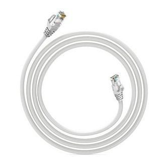 Line Q Cat.6 標準RJ45網路傳輸圓線 2入組 適用電腦/PS5/分享器/路由器 鍍金接點, 5m, 1組, 白色