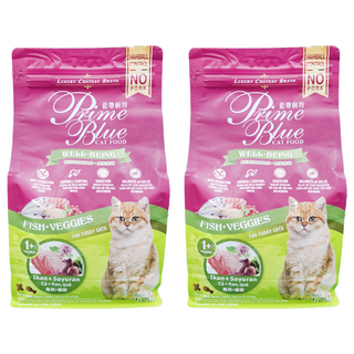 LCB 藍帶廚坊 健康挑嘴貓糧 化毛配方, 魚肉 + 纖蔬, 1.2kg, 2袋