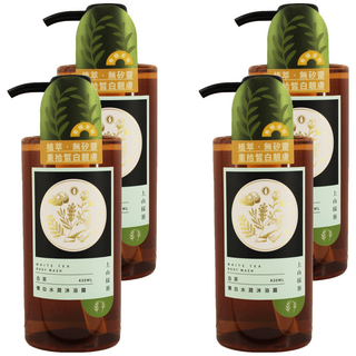 tsaio 上山採藥 嫩白水潤沐浴露 白茶, 430ml, 4瓶