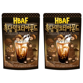 HBAF 杏仁果 黑糖奶茶味, 120g, 2包
