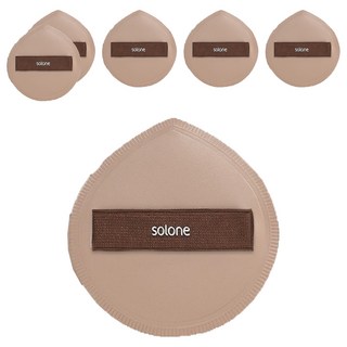 Solone 台灣公司貨 彈力訂製舒芙蕾海綿, 6個, 加大可可水滴