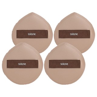 Solone 台灣公司貨 彈力訂製舒芙蕾海綿, 4個, 加大可可水滴