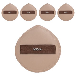 Solone 台灣公司貨 彈力訂製舒芙蕾海綿, 5個, 加大可可水滴