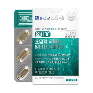Chong Kun Dang 鍾根堂 超臨界rTG Omega-3植物性膠囊, 30顆, 1盒