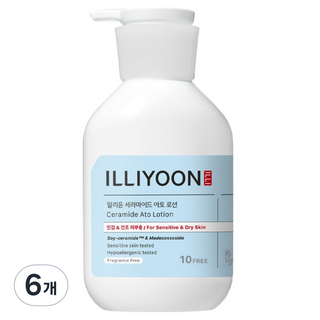 ILLIYOON 一理潤 神經醯胺舒敏乳液 無香, 350ml, 6個