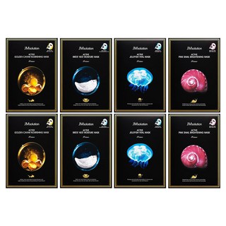 JMsolution 肌司研 黃金魚子醬賦活精潤面膜+燕窩補水保濕面膜+蝸牛活化亮白面膜+水母緊緻活化面膜組, 40片, 2組