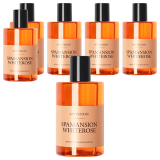 Asoyoon Spamansion Chamomile 身體按摩油 白玫瑰, 400ml, 6瓶