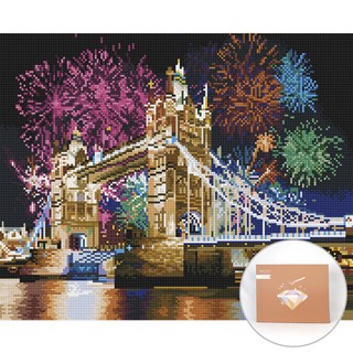 Artjoy DIY 珠寶十字繡帆布 50 x 40 厘米, 倫敦大橋, 1套