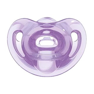 NUK SENSITIVE全矽膠安撫奶嘴, 超柔軟, 不含BPA, Q軟舒適, 適合敏感新生兒, 6個月以上, 紫色, 1個