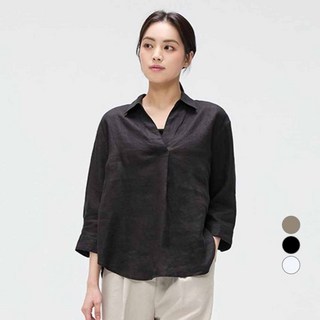 SPAO 女款亞麻100翻領襯衫 SPYWFA9W01
