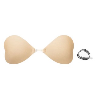 韓國 arua 一字領豐胸愛心迷你隱形胸罩 + 收納袋套組