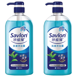 Savlon 沙威隆 抗菌沐浴露 茶樹萃取 肌膚防護 潔淨身體 茶樹香氛, 1L, 2瓶