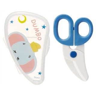 Skater 兒童安全食物剪, 小飛象 藍色, 1支