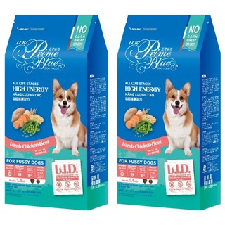 LCB 藍帶廚坊 全齡犬用高能挑嘴狗乾糧 3鮮L.I.D.配方, 羊肉 + 雞肉 + 牛肉, 1.4kg, 2袋