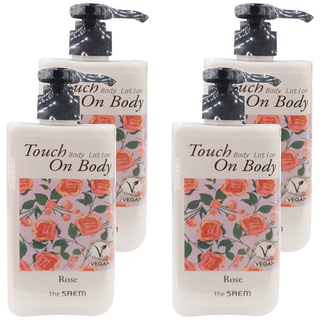 the SAEM 得鮮 Touch On Body 玫瑰身體乳, 150ml, 4瓶