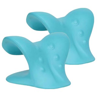 JK 人體工學肩頸指壓按摩器, 2個, 天空藍